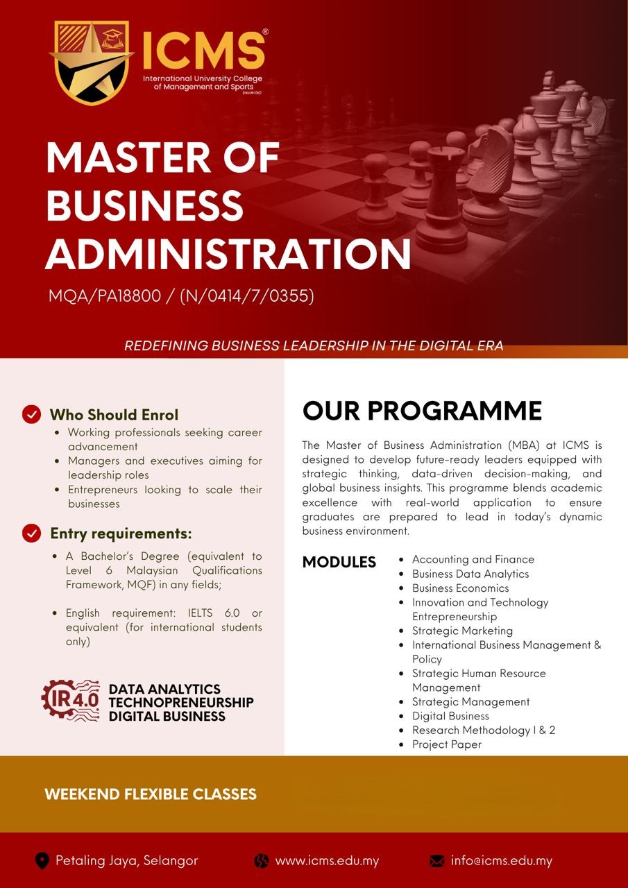 Master of Business Administration (MBA) Professional Training Malaysia